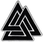 Valknut Viking Symbool stoffen opstrijk patch embleem, Verzamelen, Stickers, Ophalen of Verzenden, Nieuw, Bedrijf of Vereniging