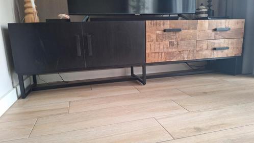 Mangohout tvmeubel., Huis en Inrichting, Kasten | Televisiemeubels, Zo goed als nieuw, Minder dan 100 cm, 200 cm of meer, 25 tot 50 cm