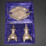 Antiek Zout- en Peperstel in box, Antiek en Kunst, Ophalen of Verzenden