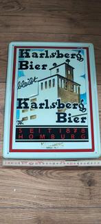 Karlsberg Bier Emaille reclamebord, Ophalen of Verzenden, Zo goed als nieuw, Reclamebord