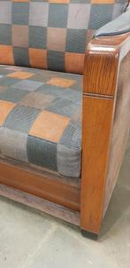 Style Schuitema Art Deco, massief eiken vintage 2-zits bank, Ophalen, Hout, Gebruikt, 150 tot 200 cm