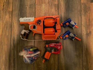 Nerf Guns Set - 4 Geweren + Pijltjes! beschikbaar voor biedingen