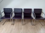 eetkamerstoelen - 4 stuks, Ophalen, Gebruikt, Leer, Vier