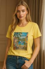 Zomers T-shirt "Guadeloupe" – Maat L XL, Verzenden, SH FAMILY THANH SON NGUYEN Aleja Krakowska 109 02-180 Warszawa, Polska, Geel