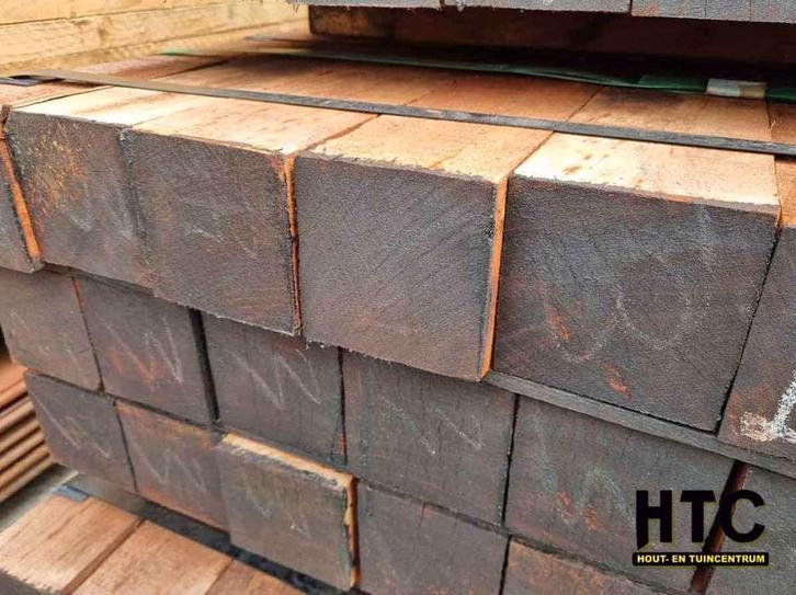Hardhouten palen van 100x100mm voor maar €12,50 per meter, Tuin en Terras, Palen, Balken en Planken, Nieuw, Palen, 250 cm of meer