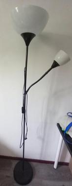 Staande lamp met leeslamp, Gebruikt, Ophalen of Verzenden, Glas, Modern