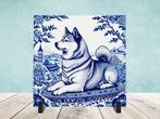 Shiba Delfts Blauw tegel incl voet, Ophalen of Verzenden, Nieuw