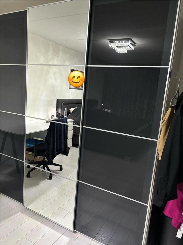 Ikea pax kast, Huis en Inrichting, Kasten | Kledingkasten, Zo goed als nieuw, 200 cm of meer, 50 tot 75 cm, Glas, Ophalen of Verzenden