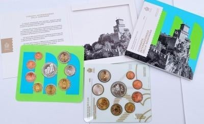 BU set San Marino 2022 Blister - 1 cent tm 2 euro + 5 euro, Ophalen of Verzenden, San Marino, Overige waardes, Setje