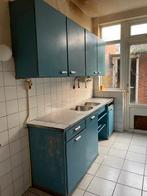 Vintage Bruynzeel jaren '50 keuken, Huis en Inrichting, Keuken | Keukenelementen, Ophalen, Gebruikt, Blauw, 150 tot 200 cm