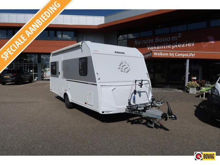Knaus Sport 450 FU ZGAN, 5 MAANDEN OUD, Caravans en Kamperen, Caravans, tot en met 4, 1000 - 1250 kg, Rondzit, Knaus, Frans bed
