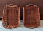 2 grote rieten manden, Huis en Inrichting, Ophalen, Gebruikt, Rechthoekig, Riet