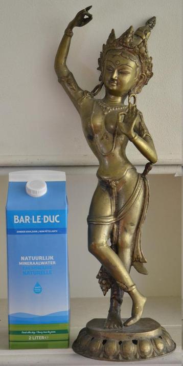 Boeddha Ganesha Tara Tempeldanseres Messing ? Buddha. beschikbaar voor biedingen
