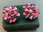 Oude oorclips met roze en paarse steentje voor 4.00, Sieraden, Tassen en Uiterlijk, Antieke sieraden, Ophalen of Verzenden, Oorbellen