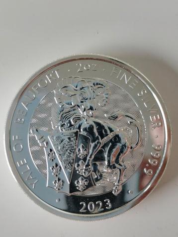 Zilveren Tudor Beast Yale of Beaufort 2023 - 2oz Fine Zilver beschikbaar voor biedingen