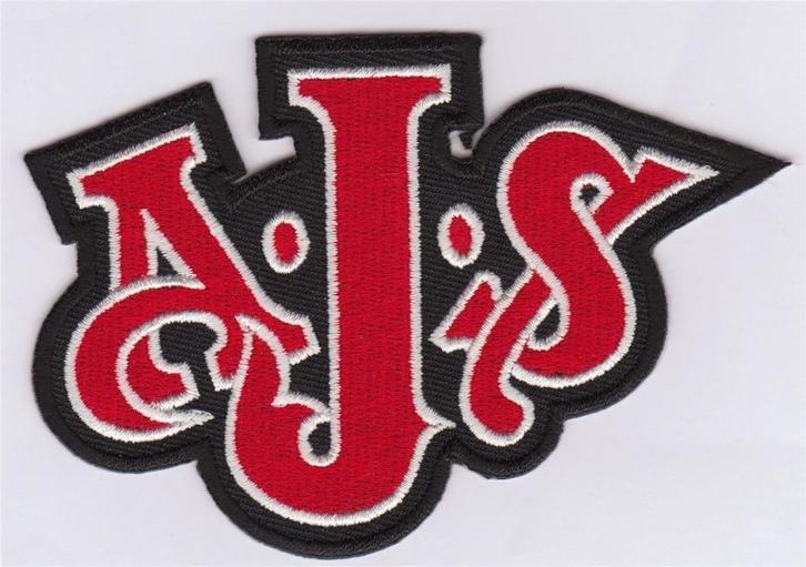 AJS stoffen opstrijk patch embleem #2, Motoren, Accessoires | Overige, Nieuw, Ophalen of Verzenden