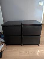 IKEA MALM Nachtkastjes 40x55cm - Set van 2, Huis en Inrichting, Slaapkamer | Nachtkastjes, Ophalen, Gebruikt, Minder dan 45 cm