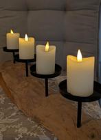 Artistieke kandelaar op boomstam, Ophalen of Verzenden