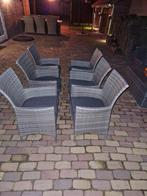 6 wicker tuinstoelen met kussen, Tuin en Terras, Ophalen, Zo goed als nieuw, Wicker