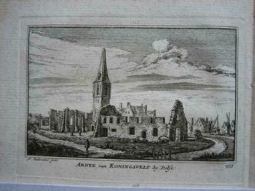 117 / Delft Abdij van Koningsveld Kopergravure 18e Eeuw beschikbaar voor biedingen