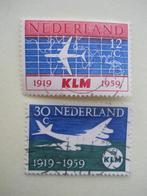 Nederland 1959 40 jaar KLM serie Nvph.729-730 gestempeld, Postzegels en Munten, Na 1940, Ophalen of Verzenden, Gestempeld