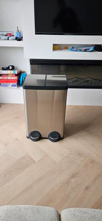 Duo Rvs Prullenbak  beschikbaar voor biedingen