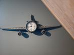 vliegtuig klok, Huis en Inrichting, Woonaccessoires | Klokken, Ophalen of Verzenden, Zo goed als nieuw, Analoog, Wandklok