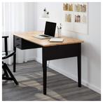 Bureau IKEA Arkelstop zwart / hout grenen, Ophalen, Gebruikt