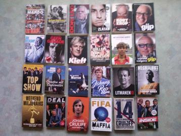 voetbalboeken- Biografieen en overige voetbalboeken ( 24 st) beschikbaar voor biedingen