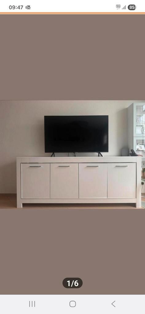Tv meubel wit, Huis en Inrichting, Kasten | Televisiemeubels, Zo goed als nieuw, Minder dan 100 cm, 25 tot 50 cm, Ophalen of Verzenden