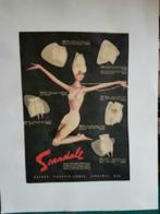 Oude advertentie lingerie "scandale" met paspartout. 1960, Antiek en Kunst, Ophalen