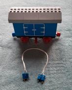 Lego trein 4,4 Volt blauwe rails batterij wagon blauw + kabe, Ophalen of Verzenden, Zo goed als nieuw, Complete set, Lego