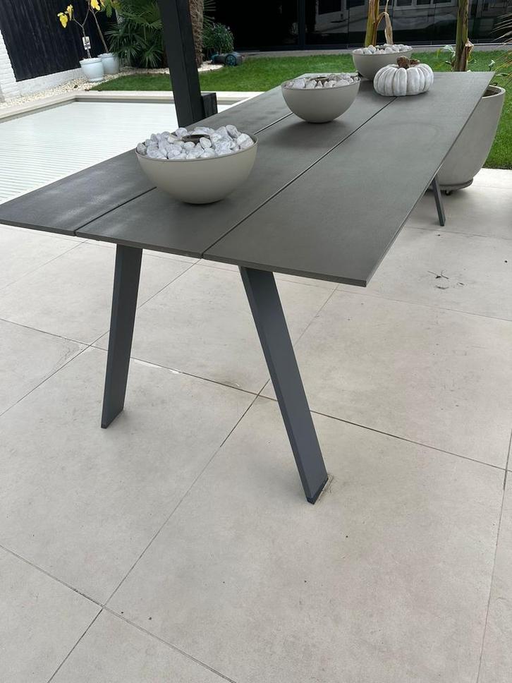 Tuintafel 6 persoons - Polywood & Aluminium, Tuin en Terras, Tuintafels, Zo goed als nieuw, Rechthoekig, Aluminium, Ophalen