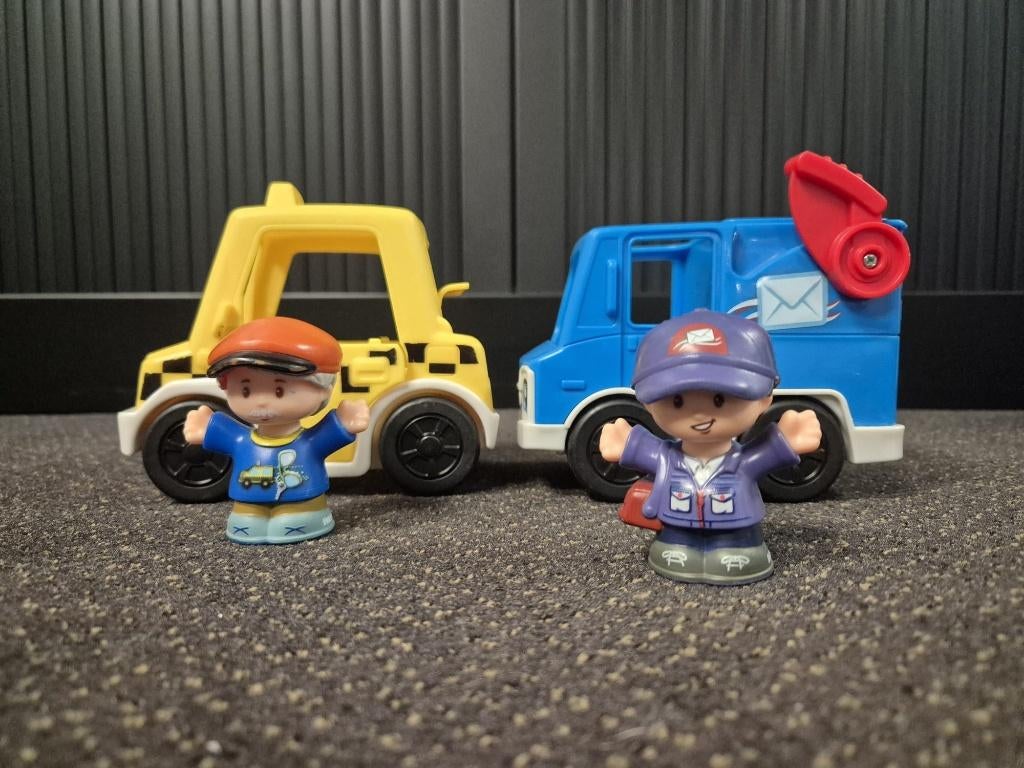 Little People Taxi en postwagen, Kinderen en Baby's, Speelgoed | Fisher-Price, Ophalen of Verzenden, Gebruikt, Speelset