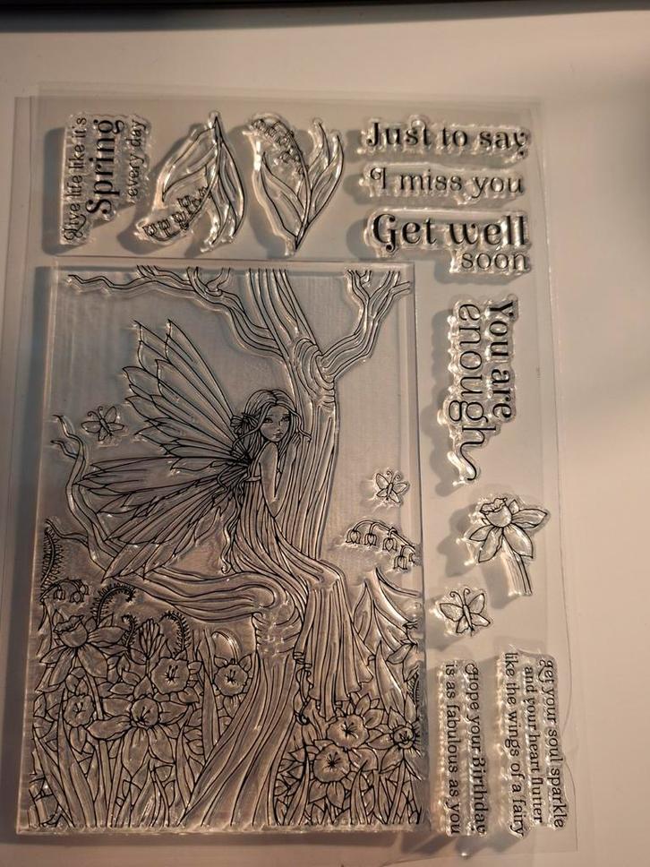 Crafter's Companion Stempelset - Fee in Tuin, Hobby en Vrije tijd, Stempelen, Zo goed als nieuw, Clearstamp, Ophalen of Verzenden