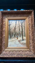 Louis Apol wintergezicht in bos, Antiek en Kunst, Ophalen