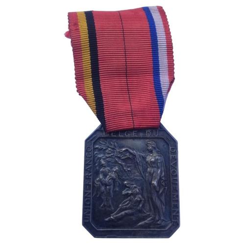 Medaille - Union Franco-Belge Dévouement, Verzamelen, Militaria | Algemeen, Overige soorten, Lintje, Medaille of Wings, Overige gebieden
