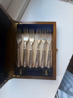 Zilveren vorken en messen set in originele doos, Antiek en Kunst, Ophalen of Verzenden