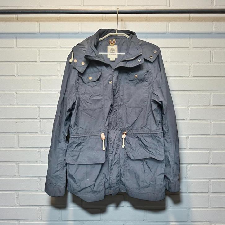 Timberland Jas Maat L Donkerblauw Windjack Unisex, Kleding | Dames, Jassen | Zomer, Zo goed als nieuw, Maat 42/44 (L), Blauw, Verzenden