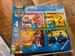 Paw Patrol Puzzles 4 In A Box (Ravensburger), Ophalen of Verzenden, 10 tot 50 stukjes, Gebruikt