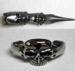 armband en ring skull ghotic, Ophalen of Verzenden, Nieuw, Zilver, Staal