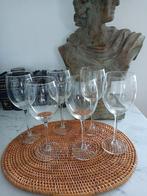 6 Mooie grote rode wijnglazen van kristalglas., Antiek en Kunst, Antiek | Glas en Kristal, Ophalen of Verzenden