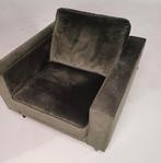 Stoel / loveseat donkergroen fluweel, merk WOOOD Robin, Huis en Inrichting, Fauteuils, Ophalen, 75 tot 100 cm, Zo goed als nieuw