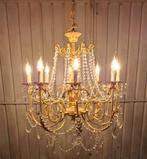 vintage kroonluchter lustre, Huis en Inrichting, Ophalen, Gebruikt, Glas