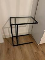 IKEA Bijzettafel Zwart Glas - Zo Goed Als Nieuw, Huis en Inrichting, Tafels | Bijzettafels, Ophalen, Minder dan 45 cm, Minder dan 55 cm