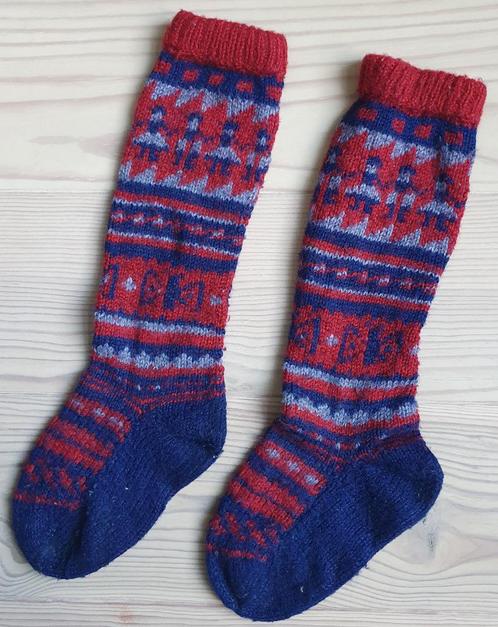leuke handgebreide wollen kniekousen voor kinderen, mt 25-27, Kinderen en Baby's, Kinderkleding | Schoenen en Sokken, Zo goed als nieuw