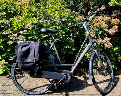 Rih X Omega Damesfiets met Fietstassen, Fietsen en Brommers, Elektrische fietsen, Gebruikt, Overige merken, 59 cm of meer, 30 tot 50 km per accu