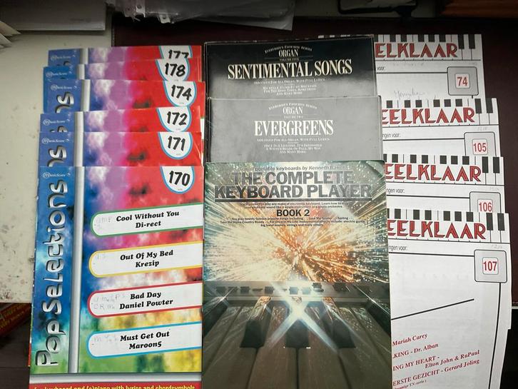 Muziekboeken Collectie Keyboard, Piano, Orgel - Pop, Muziek en Instrumenten, Bladmuziek, Gebruikt, Overige soorten, Populair, Piano