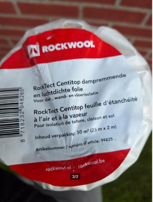 Rockwool dampwerende folie, Doe-het-zelf en Verbouw, Isolatie en Afdichting, Nieuw, Vloerisolatie, Dakisolatie, Overige materialen