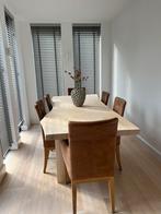 Leer Cognac eetkamerstoelen, Huis en Inrichting, Stoelen, Ophalen, Bruin, Leer, Zo goed als nieuw